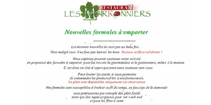 Le restaurant les Marronniers à Lamalou propose livraison et vente à emporter. Le restaurant les Marronniers à Lamalou propose livraison et vente à emporter.