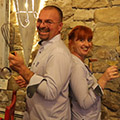 Auberge de l'Abbaye Villemagne l'Argentière • un couple passionné vous reçoit, Christine et Frédéric Martinez