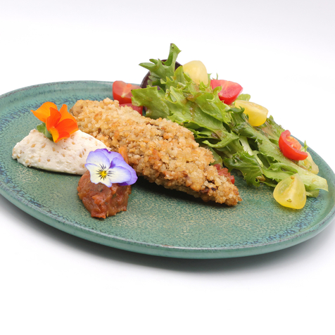 Aubergine panée au panko chez Le Bistrot de Colombiers - Les restaurants de Béziers