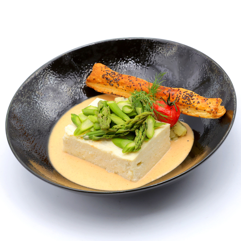 Mousse de brochet asperges vertes - Restaurant Le Bistrot de Colombiers 